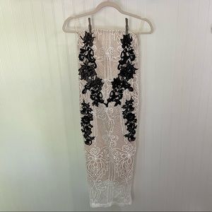 White Lace Bodycon Dress PrettyLittleThing